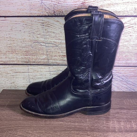 Womens Vintage Black Justin Boots Roper Size 6.5C (Wide) - Picture 3 of 12